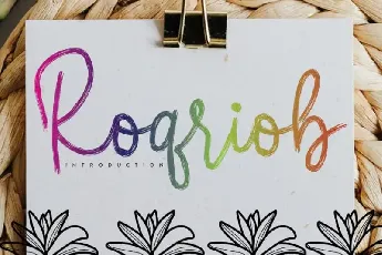 Roqriob Brush font