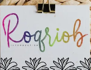 Roqriob Brush font