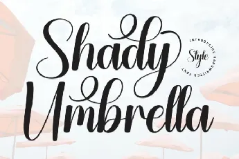 Shady Umbrella Script font