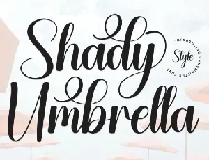 Shady Umbrella Script font