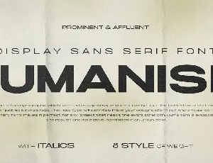 Humanism font