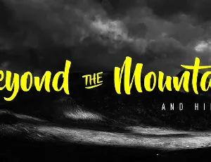 Beyond The Mountains Free font