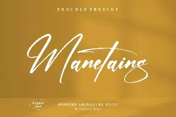 Manetains font