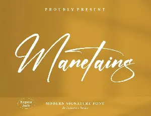 Manetains font