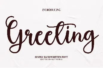 Greeting font