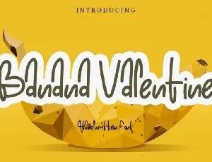 Banana Valentine Handwritten font