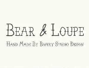 Bear & Loupe Family font