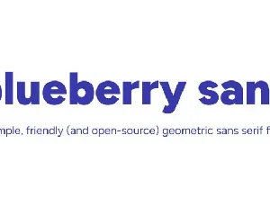 Blueberry Sans font