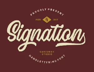 Signation Script font