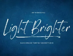 Light Brighter Brush font