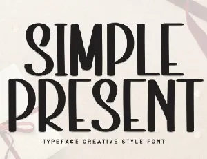 Simple Present Display font