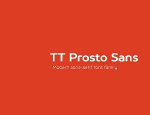 TT Prosto Sans font