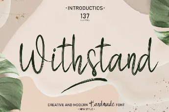 Withstand font