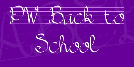 PW Back to School font