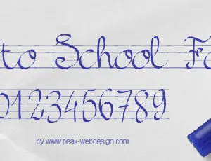 PW Back to School font
