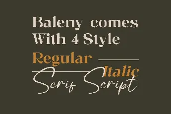 Baleny Elegant font