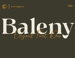 Baleny Elegant font