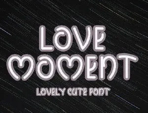 Love Moment Display font