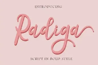 Radiga Script font