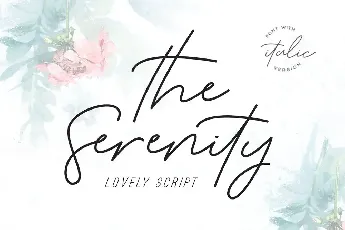 The Serenity Script font