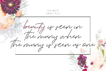 The Serenity Script font