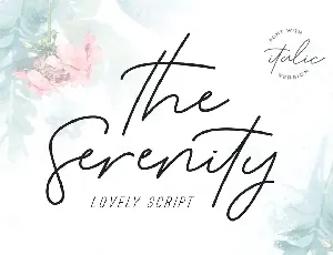 The Serenity Script font