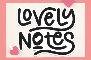 Lovely Notes Display font