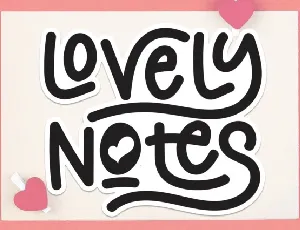 Lovely Notes Display font