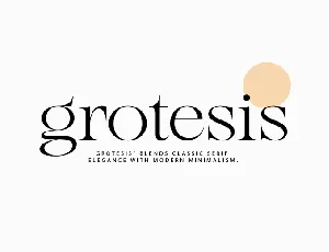 Grotesis font