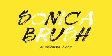 Sonica Brush Free font