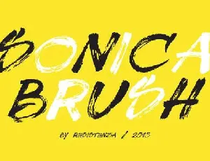 Sonica Brush Free font