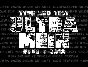 Vtks Ultramein font