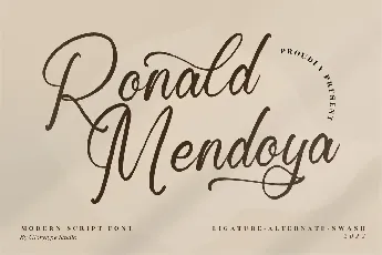 Ronald Mendoya font