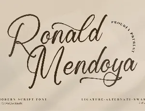 Ronald Mendoya font