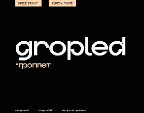 Gropled font