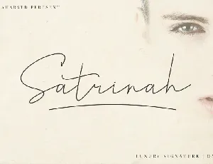 Satrinah – Signature font