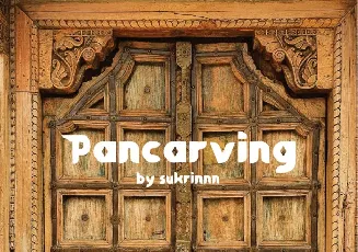 Pancarving Display font