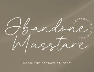 Abandone Musstare font