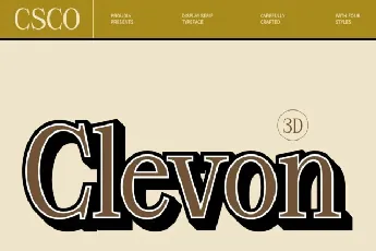 Clevon 3D font