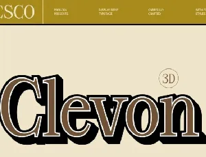 Clevon 3D font