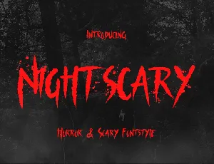 Nightscary Free Trial font