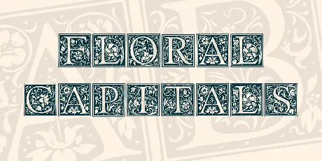 Floral Capitals font