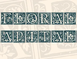 Floral Capitals font