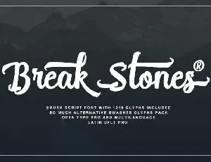 Break Stones Script Brush font