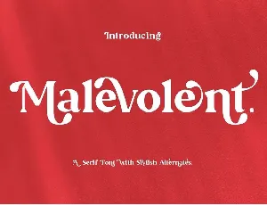 Malevolent font