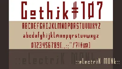 Gothik#107 font