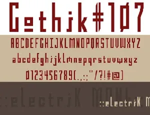 Gothik#107 font