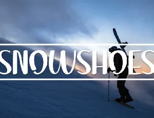 Snowshoes Display font