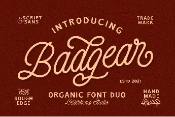 Badgear Duo font