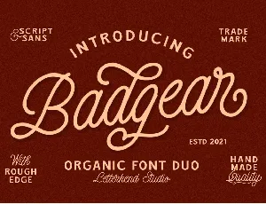 Badgear Duo font